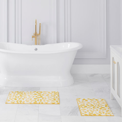 Yellow & Gold Bath Rugs, Mats & Bathrooms You'll Love Wayfair
